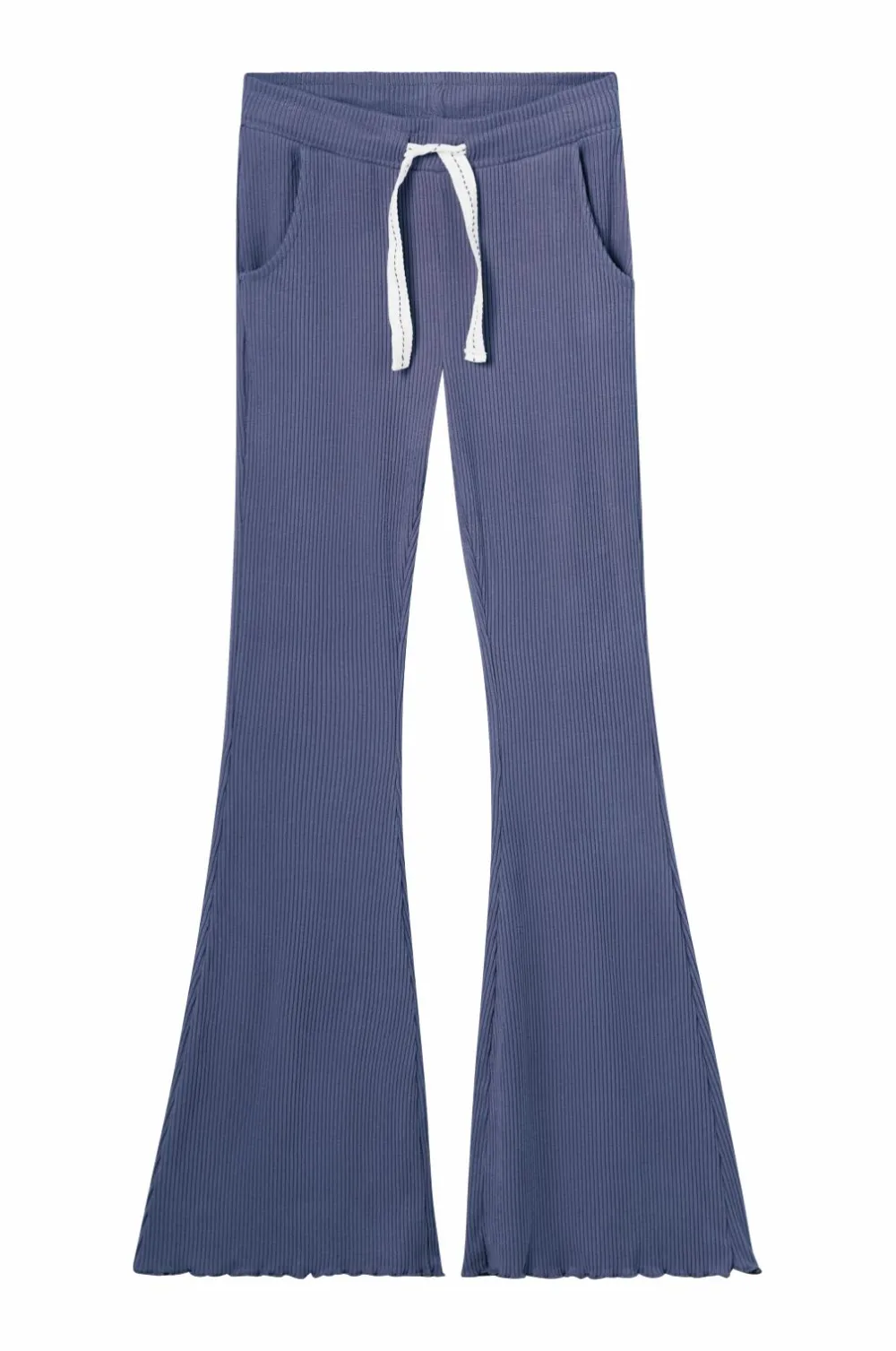 Ellos Nattøj & Homewear|Bukser & Leggings>Collection Ribbede afslappede bukser Blå farve