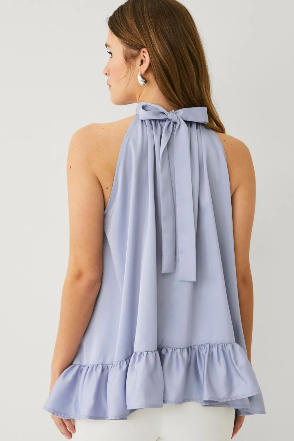 Ellos Skjorter & Bluser>Collection Ærmeløs bluse med dikkedarer Blå