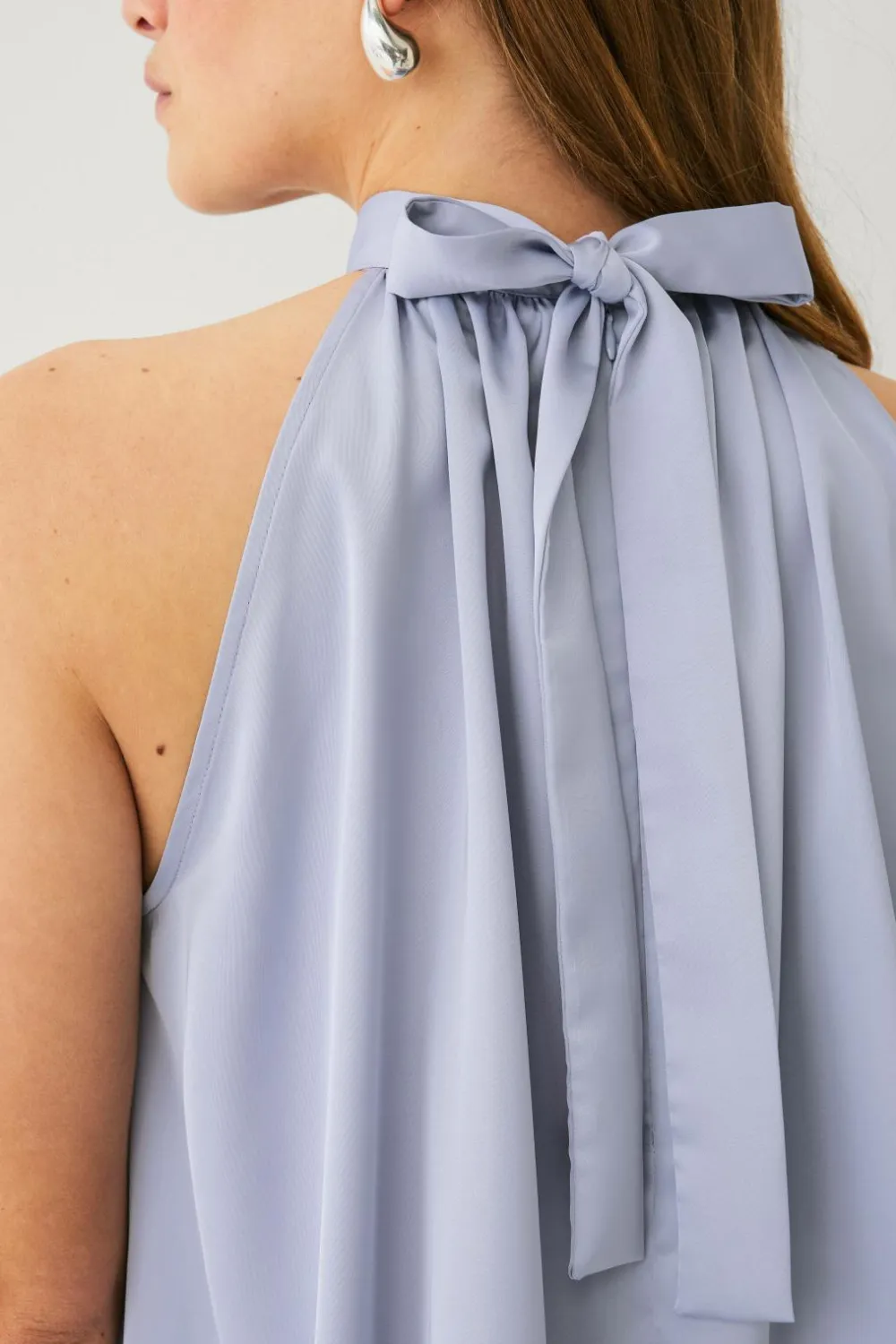 Ellos Skjorter & Bluser>Collection Ærmeløs bluse med dikkedarer Blå