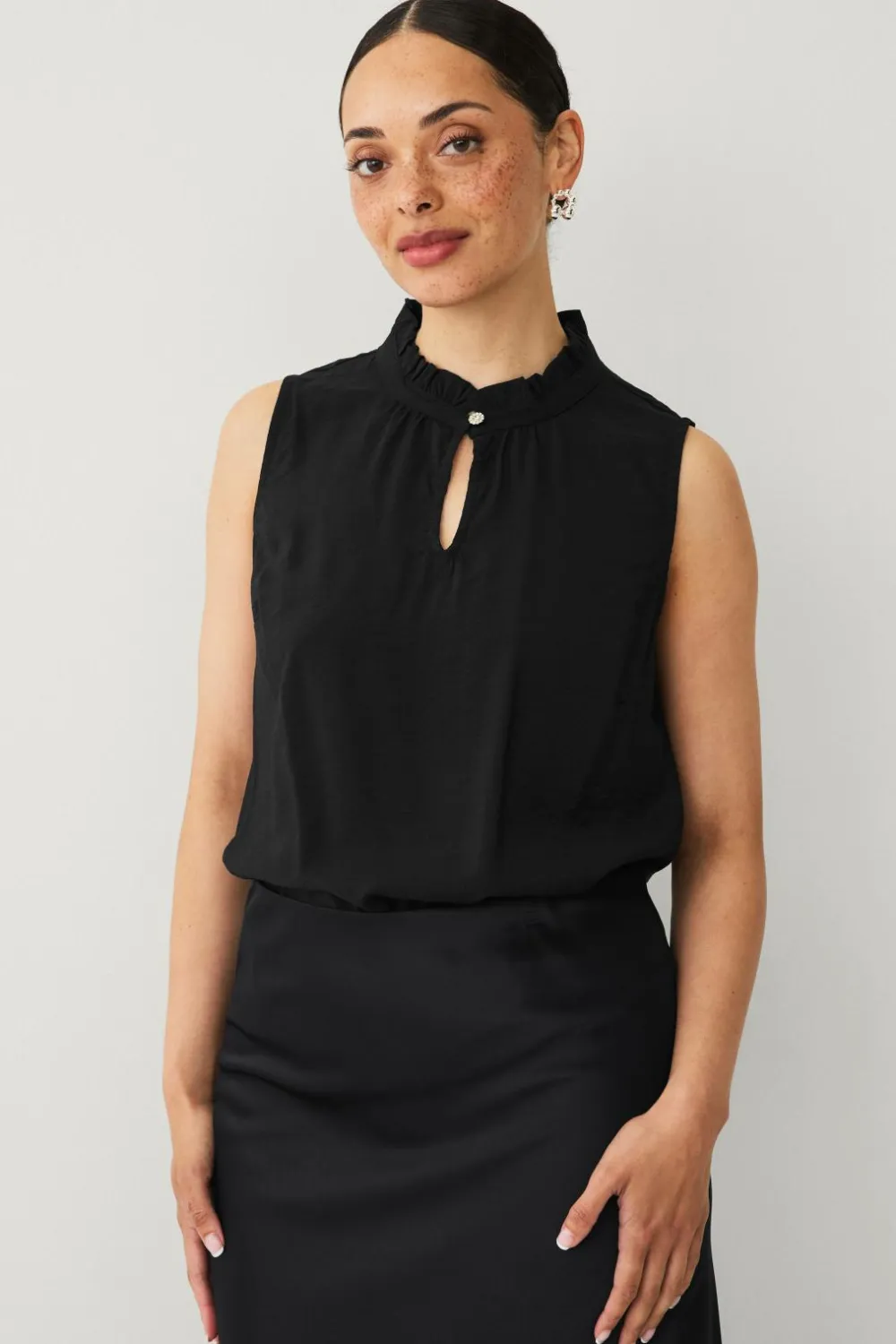 Ellos Skjorter & Bluser>Collection Ærmeløs bluse sort