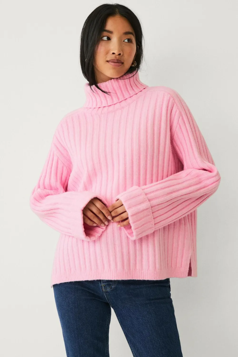 Ellos Trøjer & Cardigans>Collection Rullekrave-sweater rosa