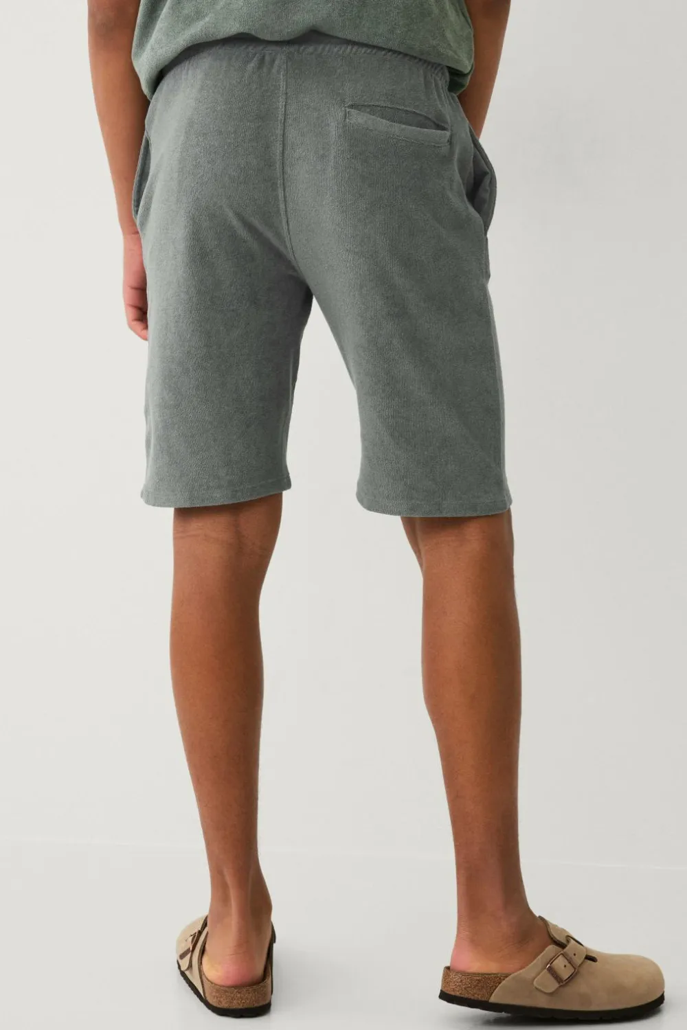 Ellos Collection Shorts Jason i frotté Grågrøn New