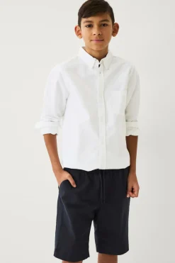 Ellos Shorts>Collection Shorts i bomuldstwill Gråblå