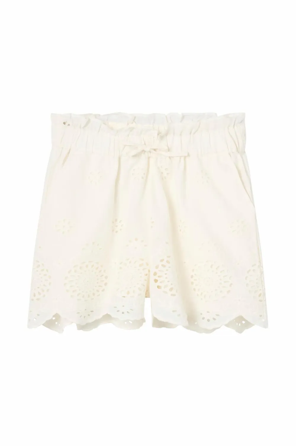 Ellos Shorts>Collection Shorts i broderi anglaise hvid