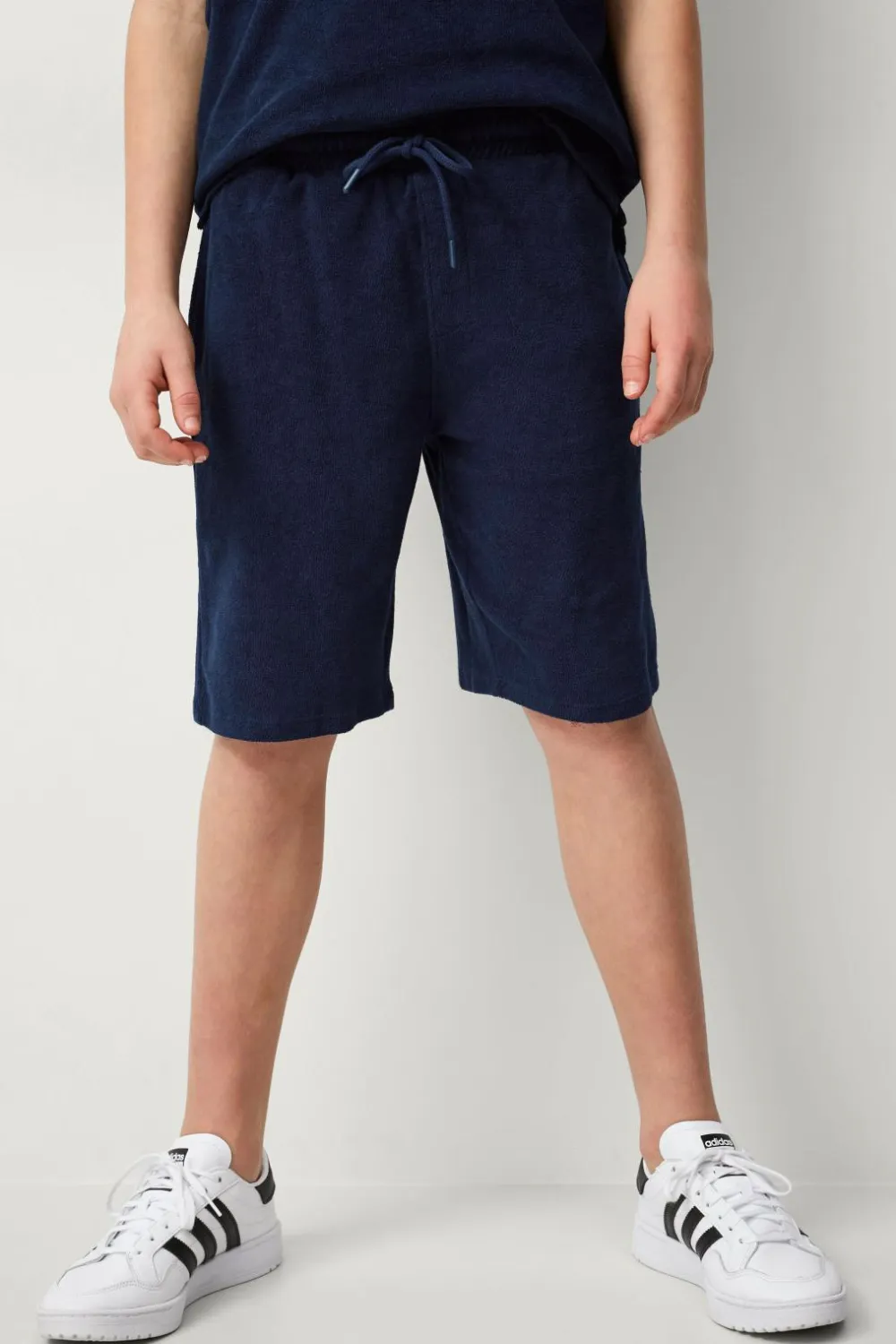 Ellos Shorts>Collection Shorts Jason i frotté Marineblå