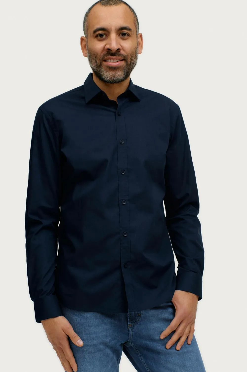 Ellos Collection Skjorte Yale Easy Iron Marineblå