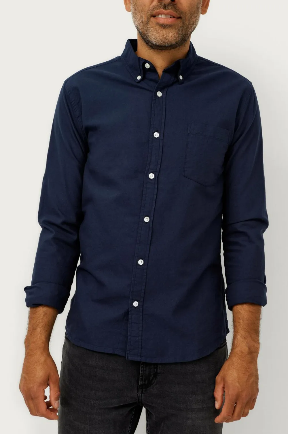 Ellos Skjorter>Collection Skjorte Jake Oxford Marineblå