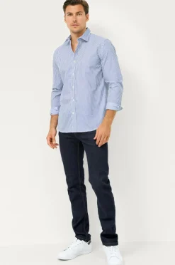Ellos Collection Skjorte Yale Easy Care Blåstribet