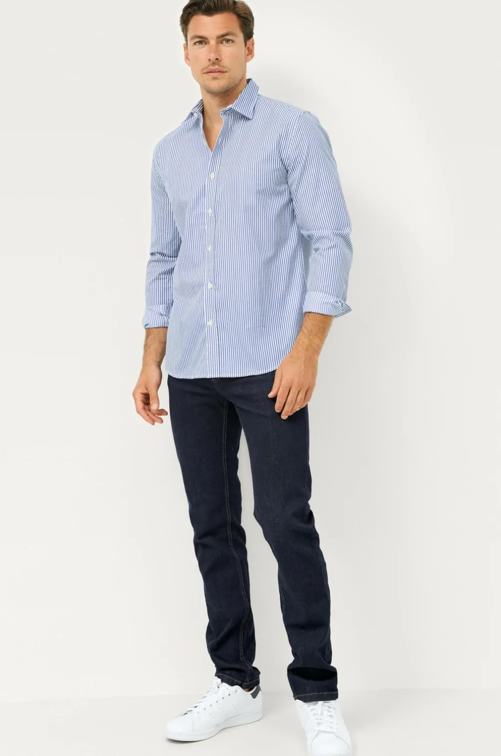 Ellos Collection Skjorte Yale Easy Care Blåstribet