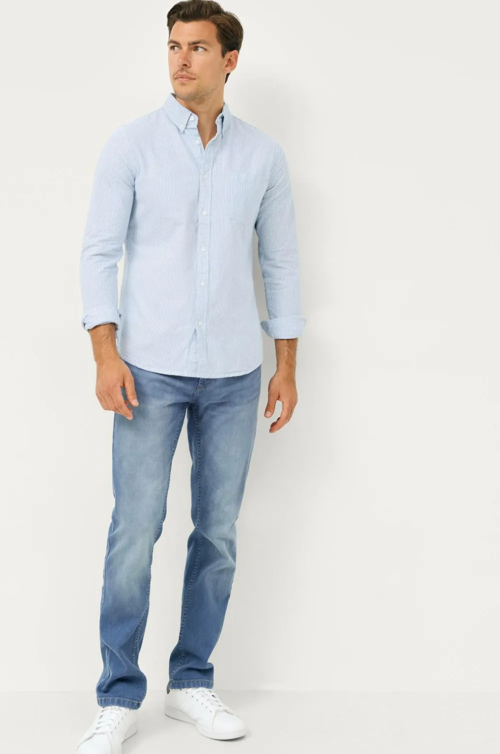 Ellos Skjorter>Collection Skjorte Jake Oxford Blåstribet