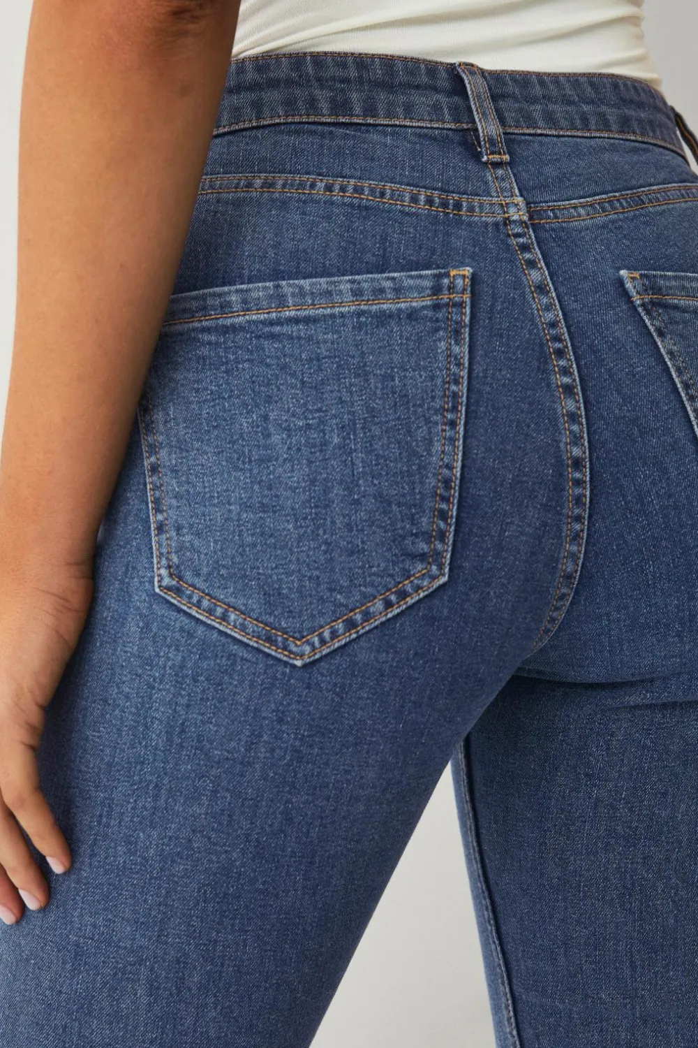 Ellos Collection Smalle stretchjeans med høj talje Blå Original Denim