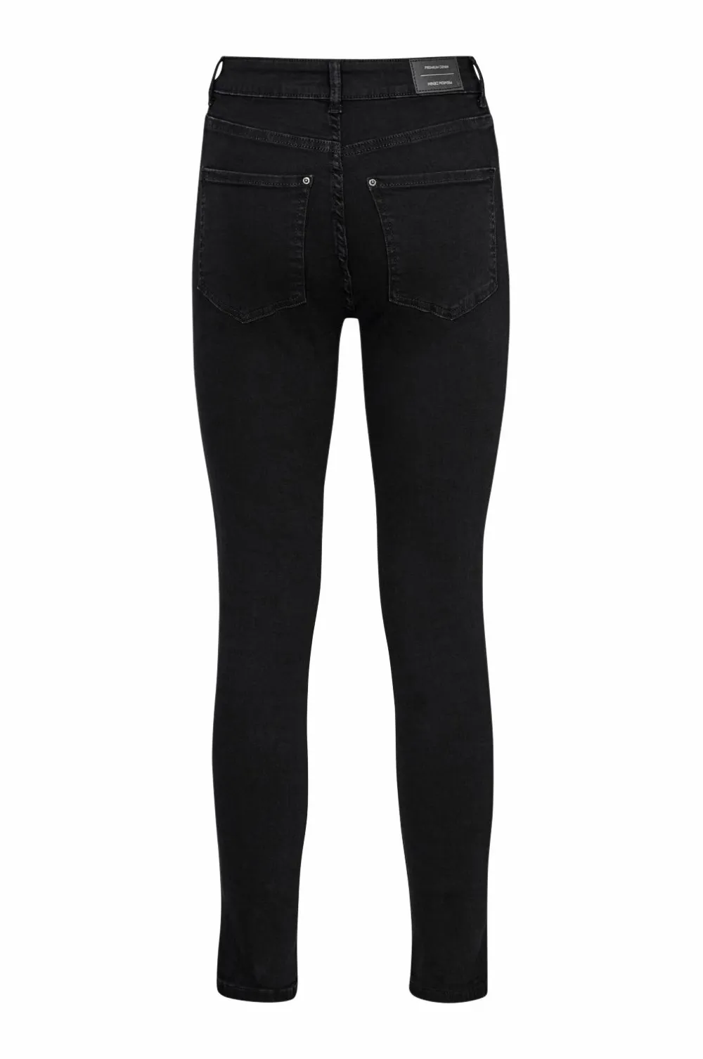 Ellos Jeans>Collection Smalle stretch-jeggings med mediumhøj talje Sort denim