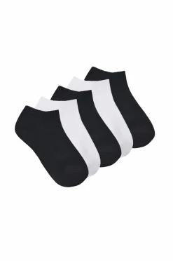 Ellos Collection Sneakersstrømpe 5-pak Hvid+sort Outlet