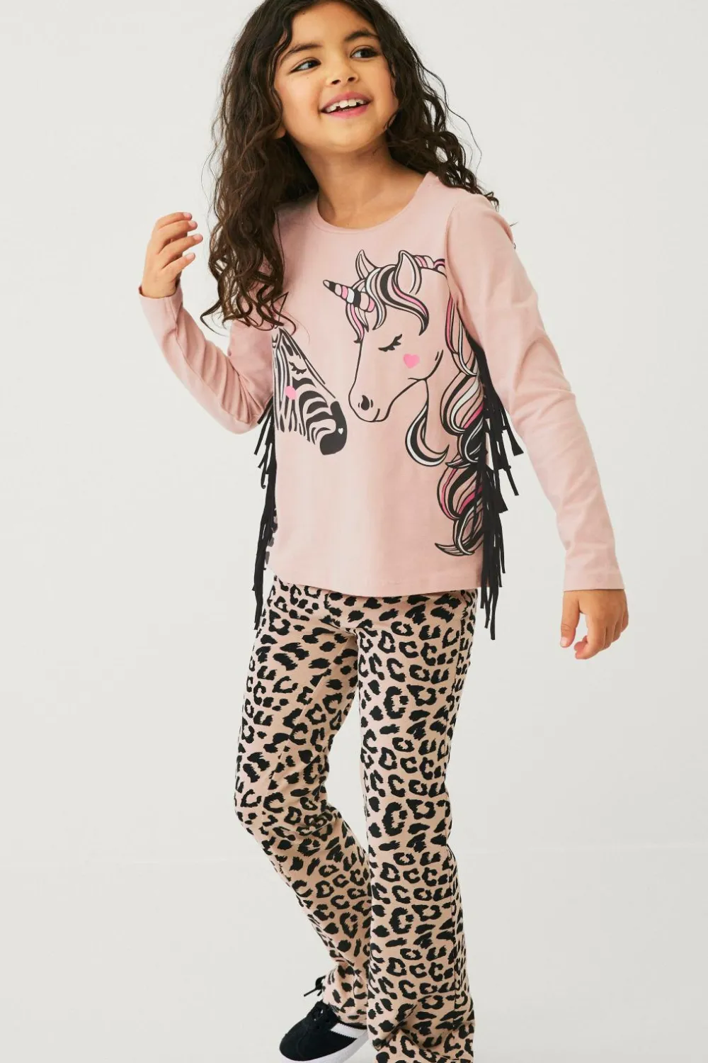 Ellos Collection Sæt Andrea Rosa med print foran + mønstret legginglegging Best