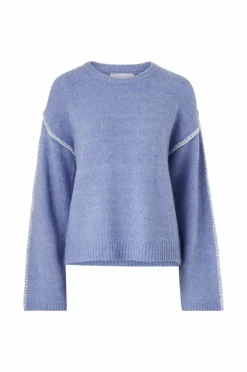 Ellos Collection Strikket Pullover Blå Online