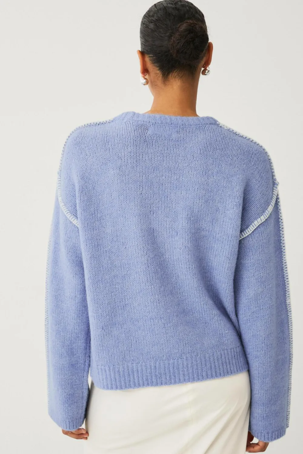 Ellos Collection Strikket Pullover Blå Online