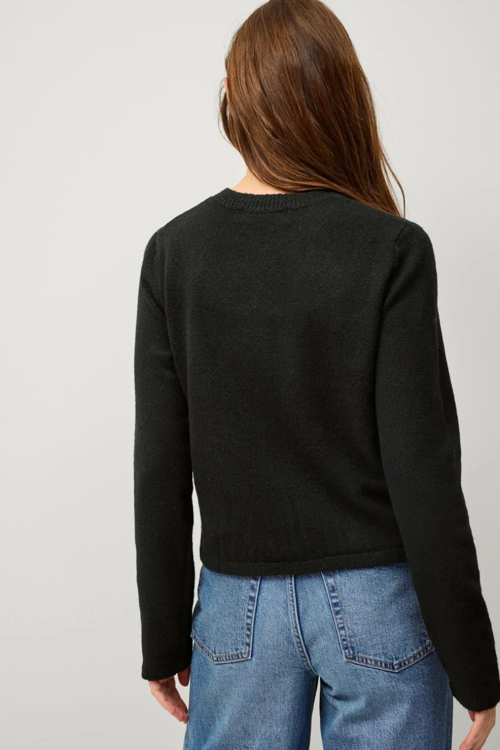 Ellos Basistøj|Trøjer & Cardigans>Collection Strikket cardigan Sort