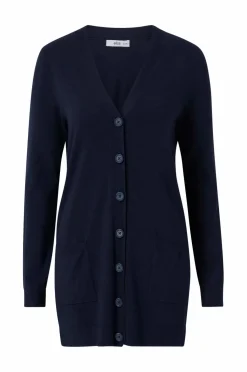 Ellos Collection Strikket cardigan med lommer Marineblå Hot