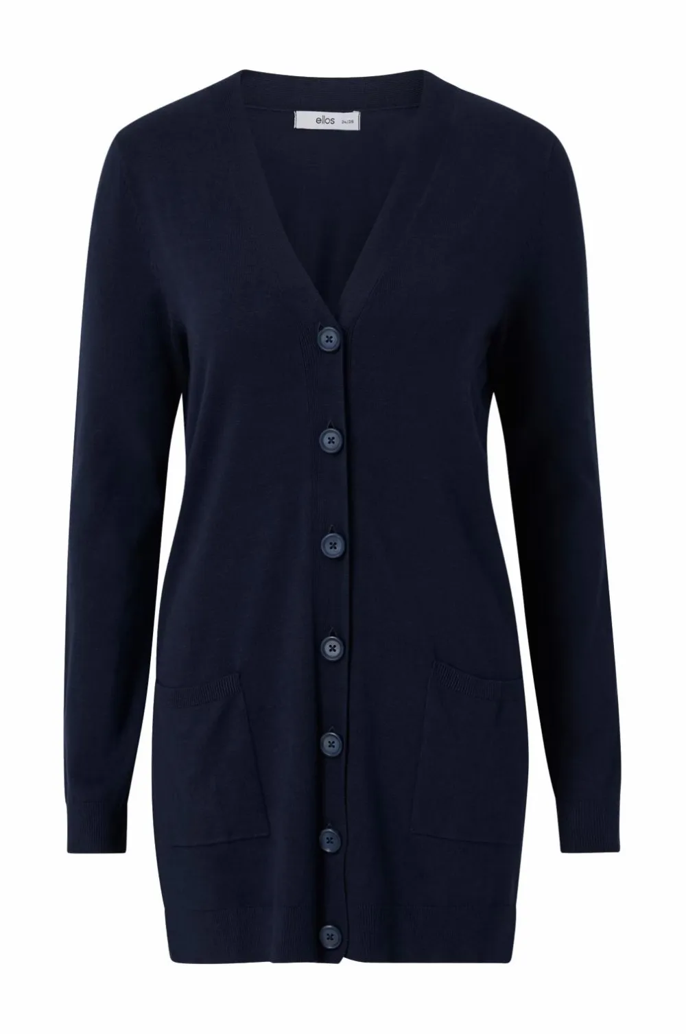 Ellos Collection Strikket cardigan med lommer Marineblå Hot
