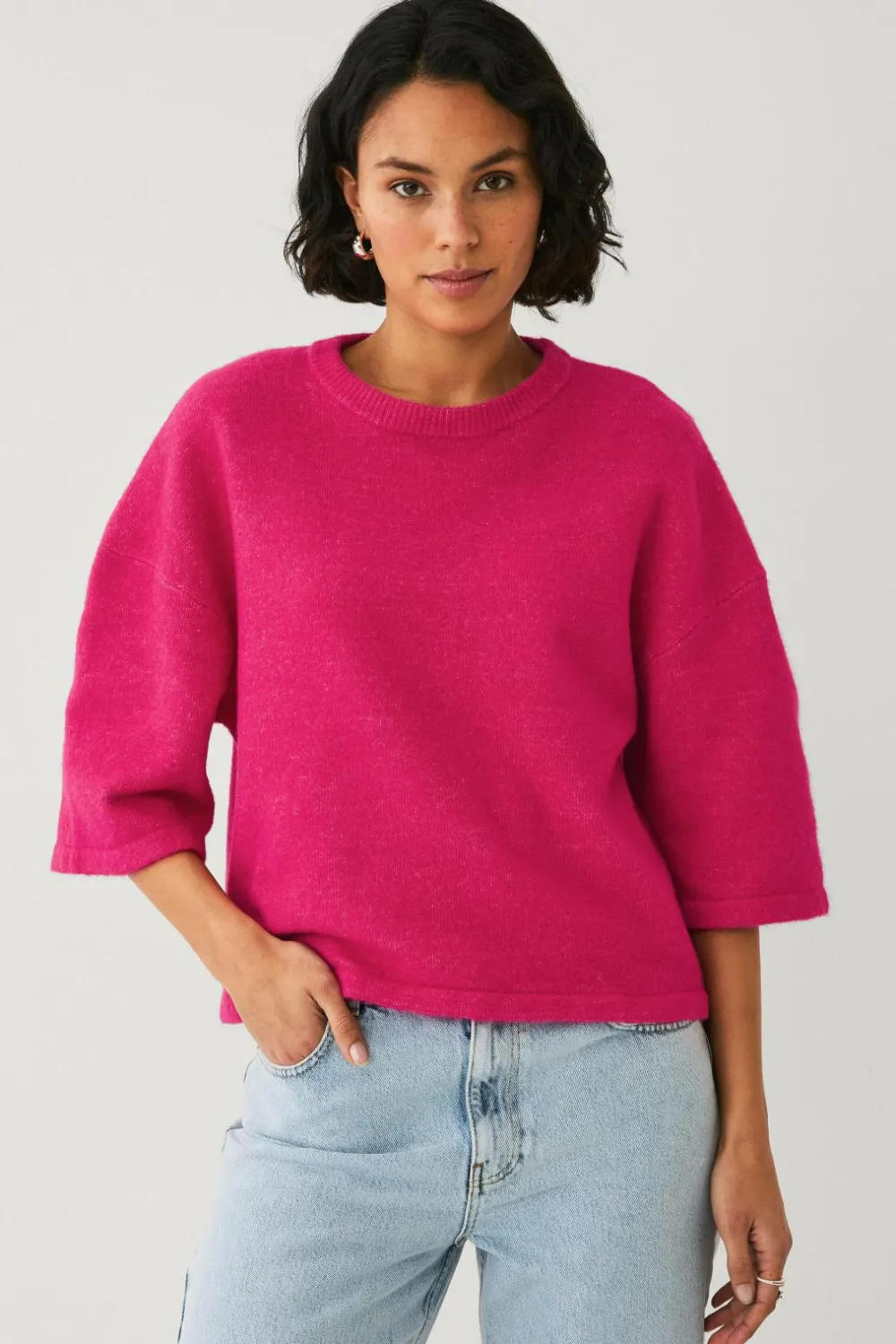 Ellos Collection Strikket top Mørk rosa Best