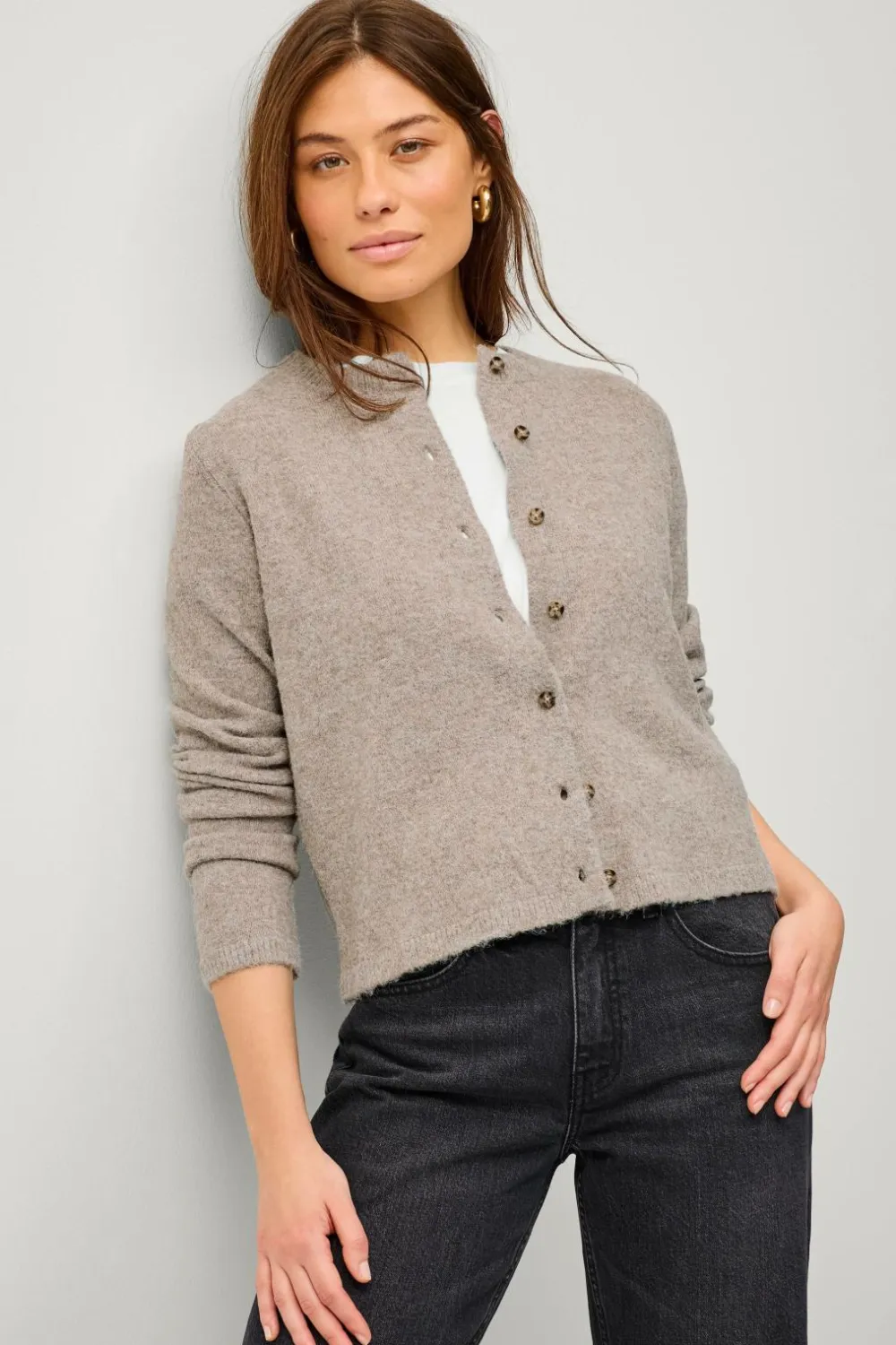Ellos Collection Strikket cardigan Beige