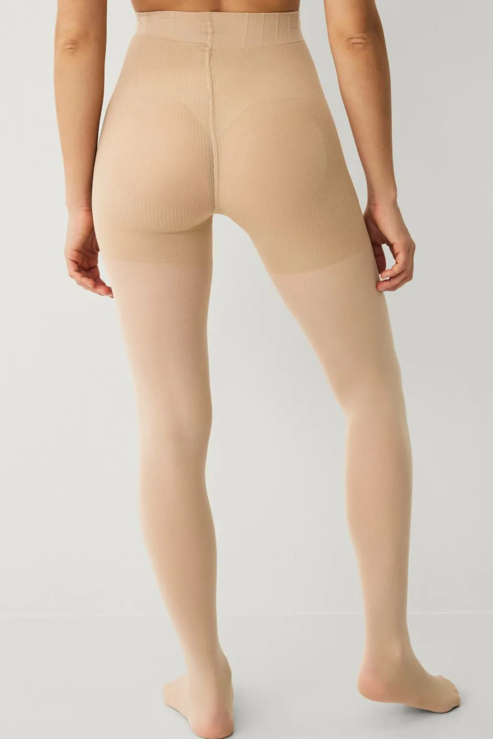 Ellos Collection Strømpebukser Push Up 40 DEN Medium Support Dull Beige Discount