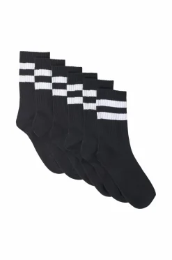 Ellos Collection Strømper 6-pack sort Discount