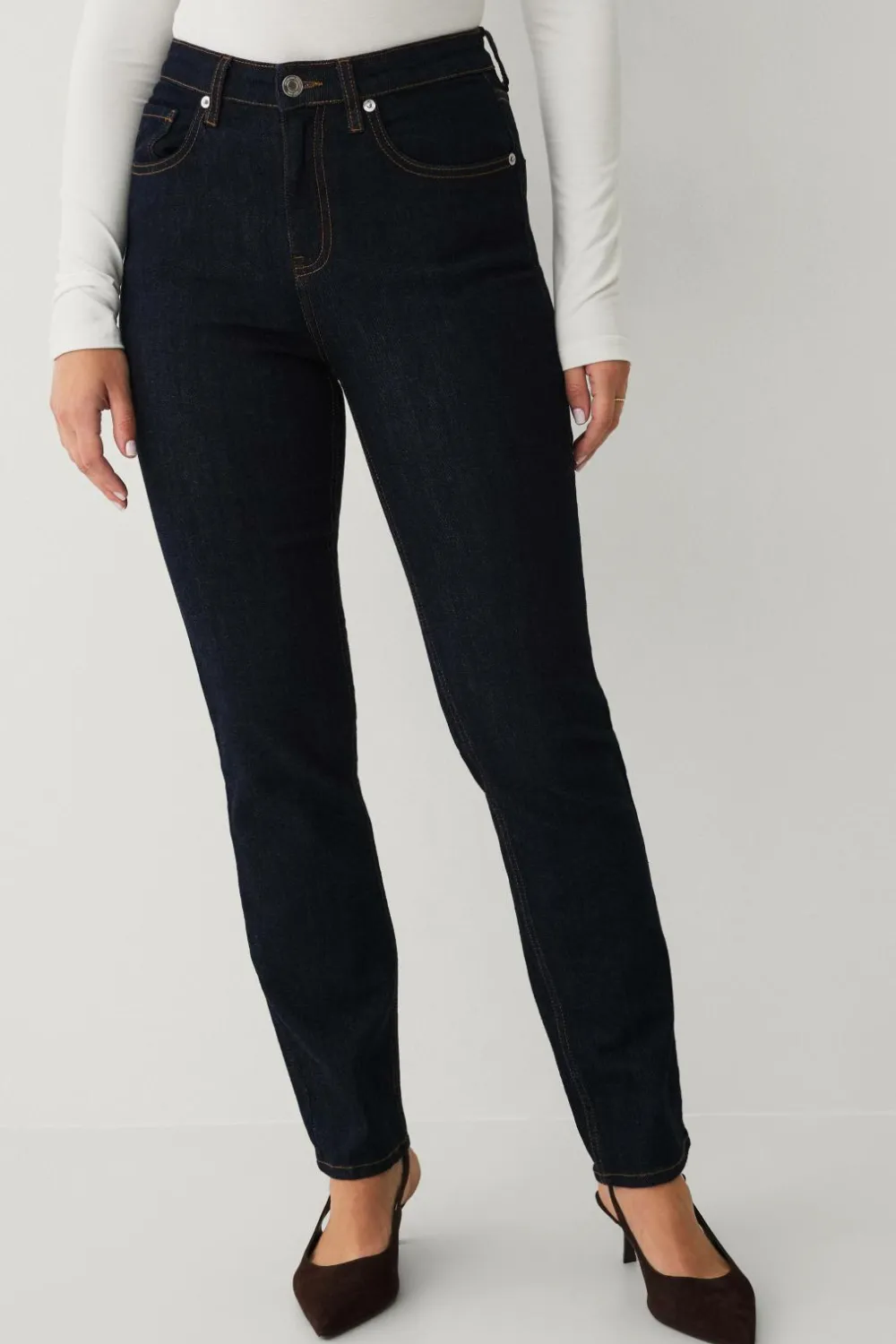 Ellos Collection Stretchjeans med lige bener skylle Best