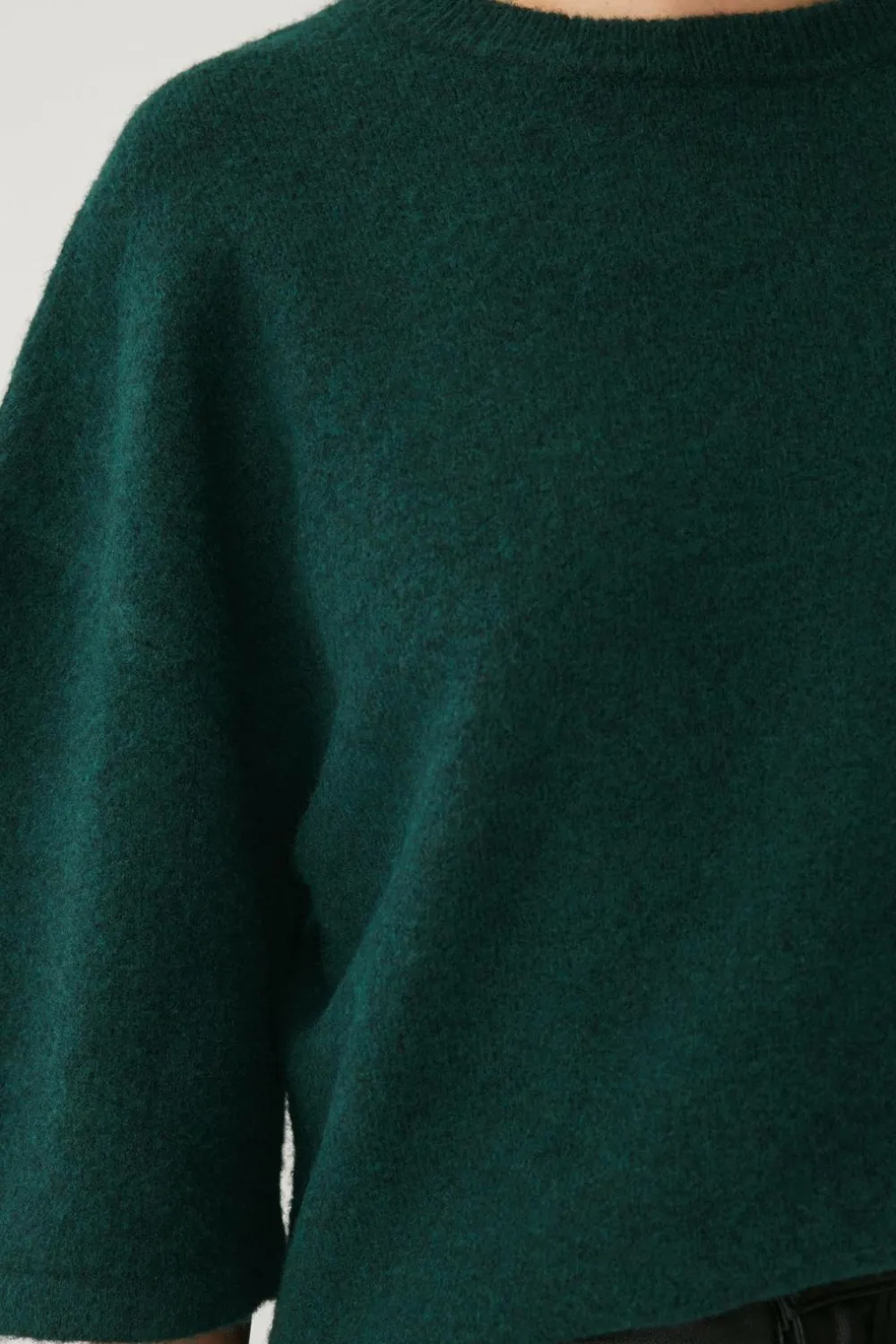 Ellos Trøjer & Cardigans>Collection Strikket top Mørkegrøn
