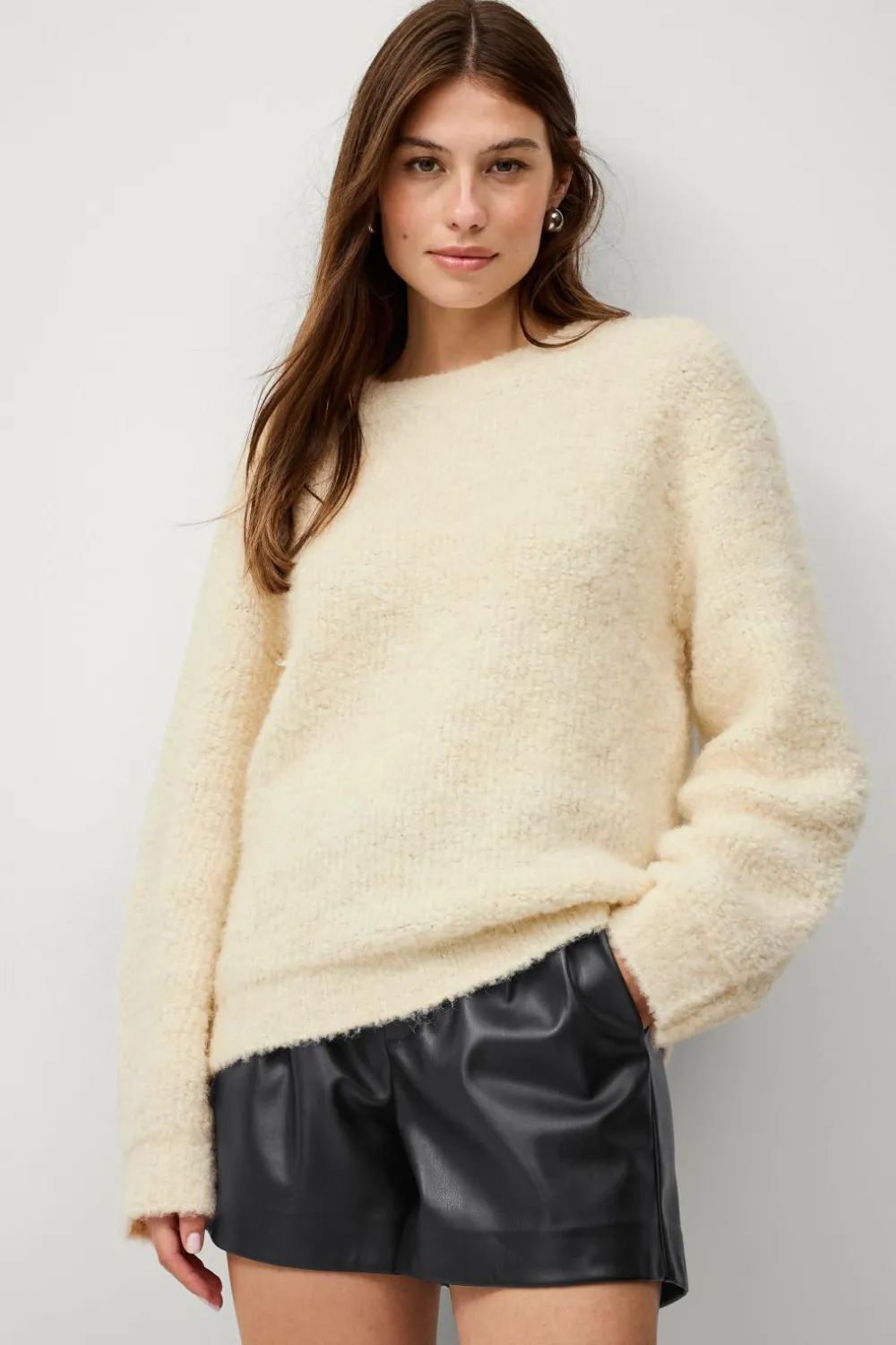Ellos Collection Strikket Pullover Cremehvid Sale