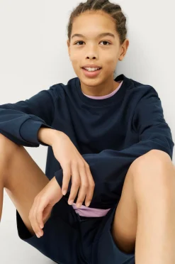 Ellos Collection Sweatshirt Crew Basic Blue/misty grey Outlet