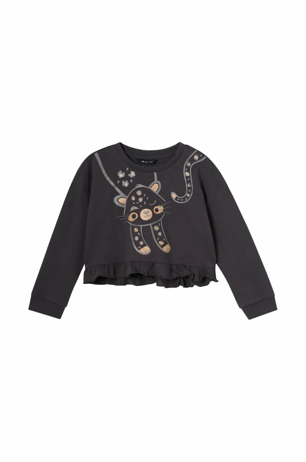 Ellos Collection Sweatshirt med volant mørkegrå Sale
