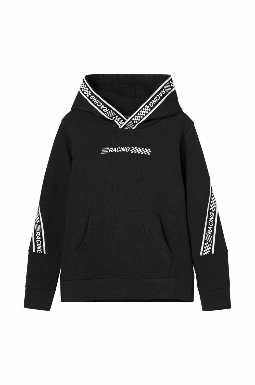 Ellos Sweatshirts & Hoodies>Collection Sweatshirt med hætte og print Sort