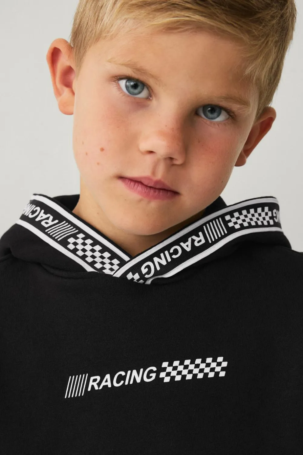 Ellos Sweatshirts & Hoodies>Collection Sweatshirt med hætte og print Sort