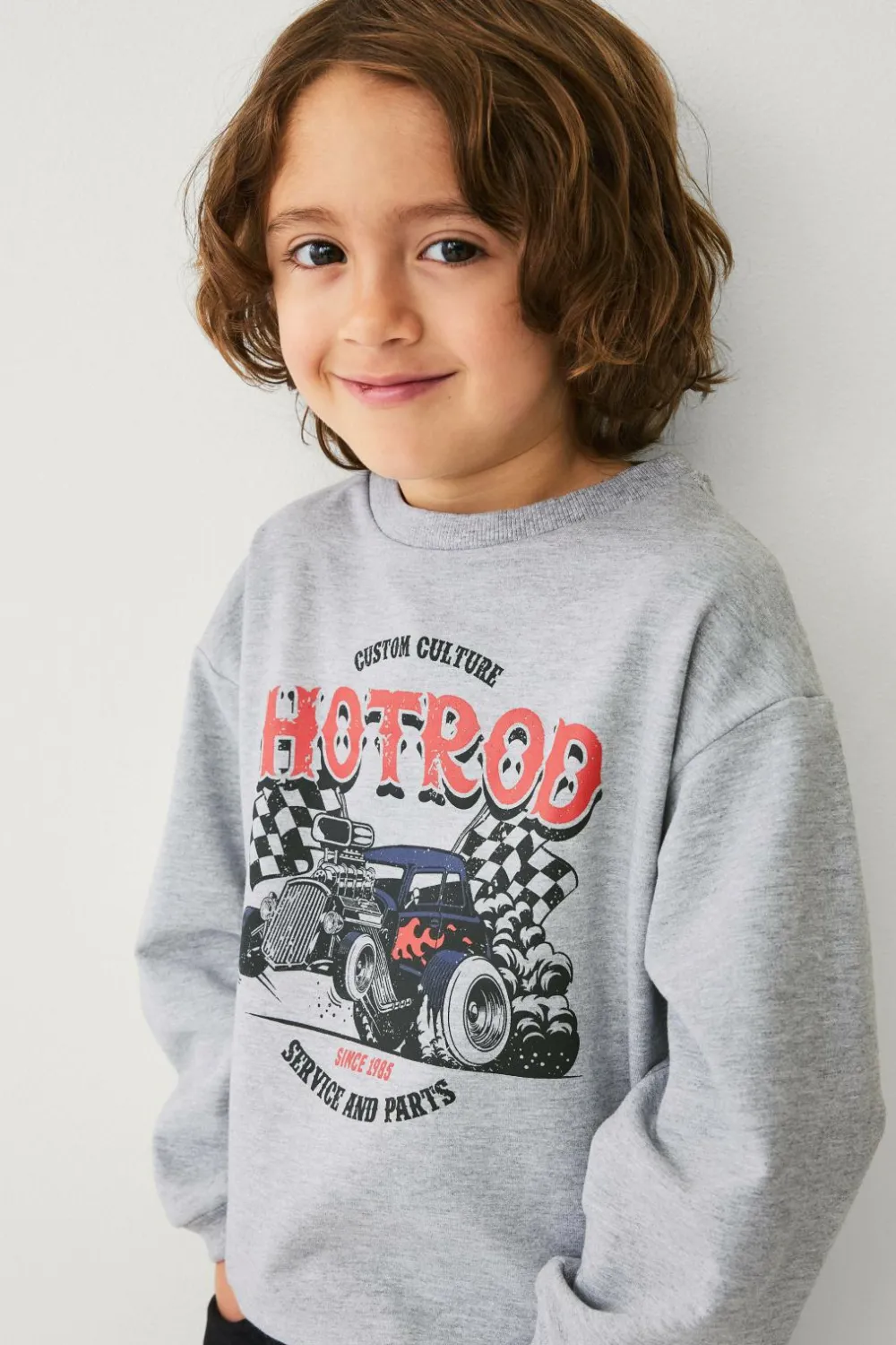 Ellos Collection Sweatshirt med print Gråmelange Hot