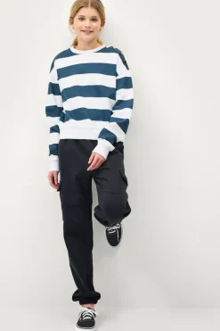 Ellos Sweatshirts & Hoodies>Collection Sweatshirt Marin Blå hvid stribet