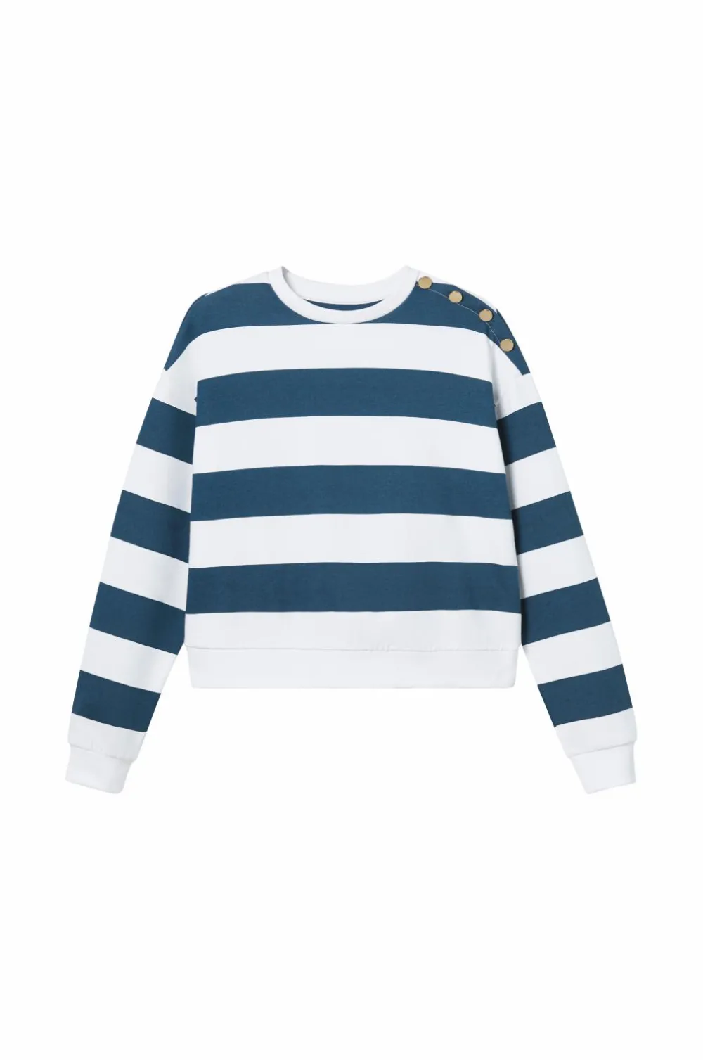 Ellos Sweatshirts & Hoodies>Collection Sweatshirt Marin Blå hvid stribet