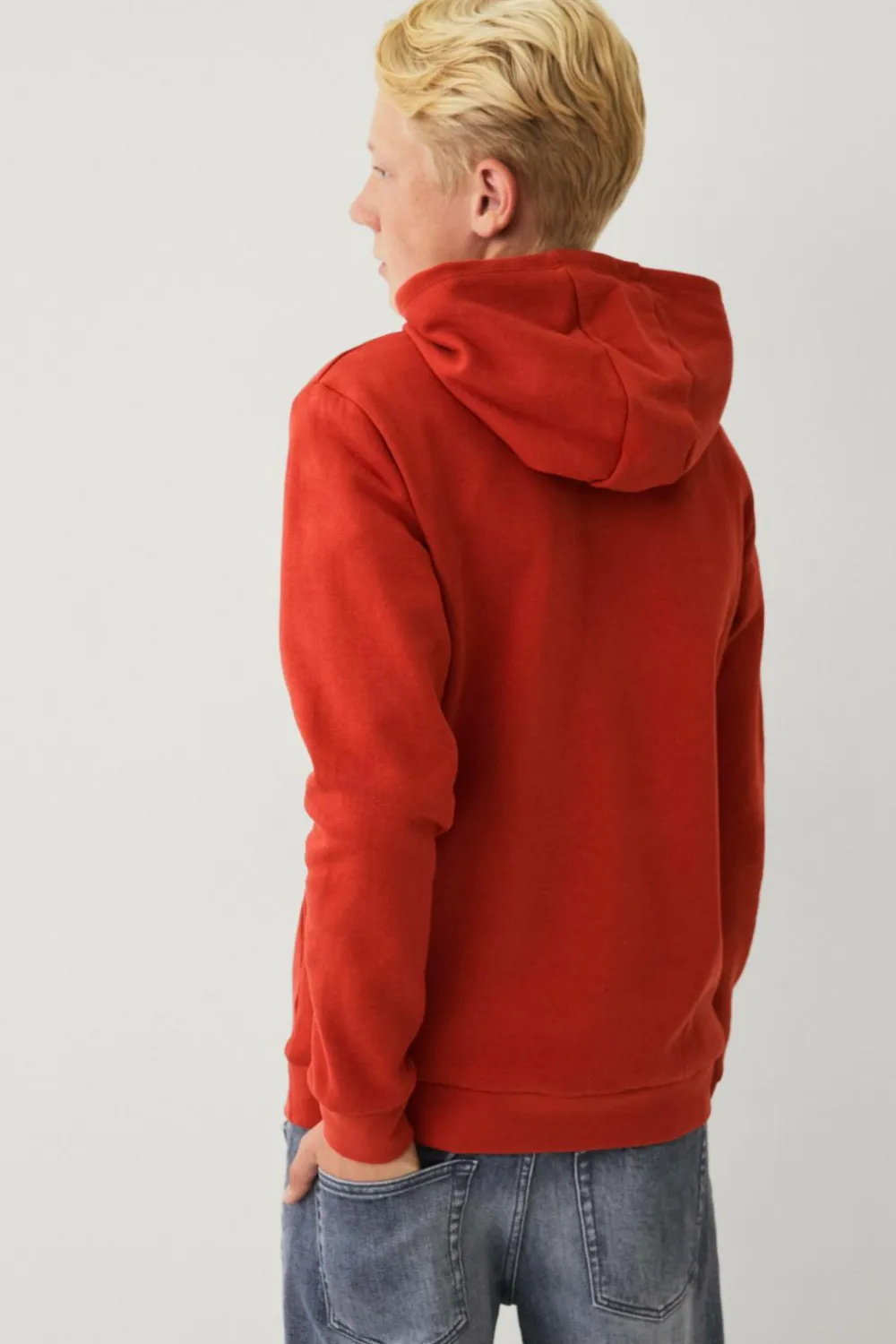 Ellos Sweatshirts & Hoodies>Collection Sweatshirt med hætte og print rustød
