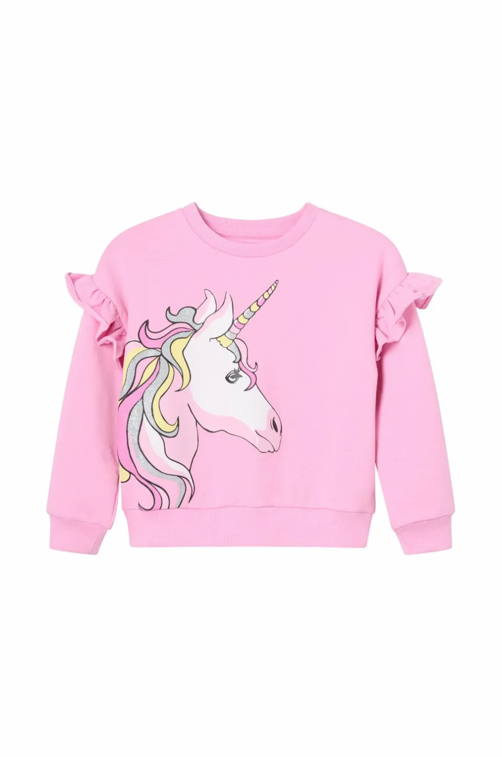 Ellos Sweatshirts & Hoodies>Collection Sweatshirt med flæser roze