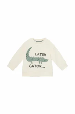Ellos Trøjer|Bukser, Jeans & Leggings>Collection Sweatshirt + leggings Hugo Beige + stribet