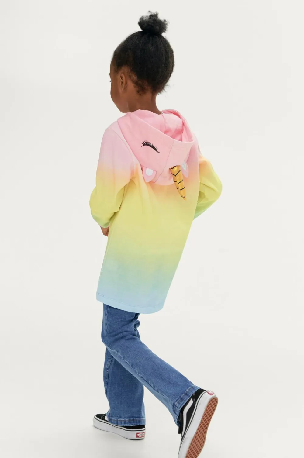 Ellos Kjoler>Collection Sweatkjole Unicorn Gul/rosa