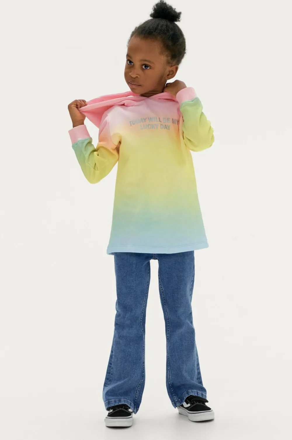 Ellos Kjoler>Collection Sweatkjole Unicorn Gul/rosa