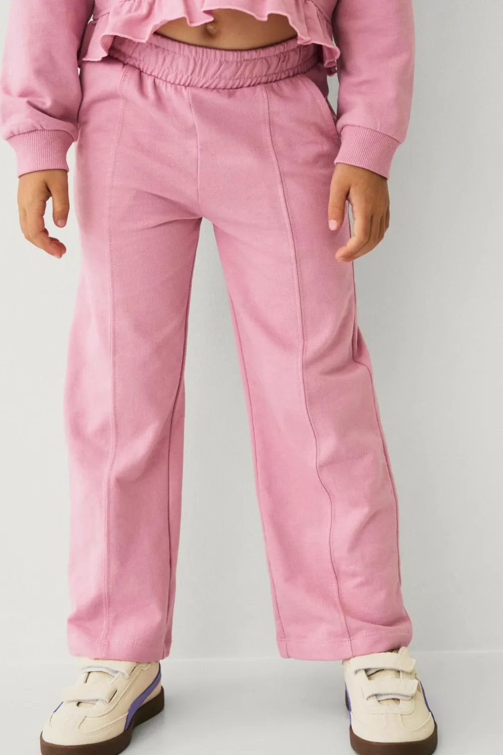 Ellos Bukser & Leggings>Collection Sweatpants med brede ben rosa