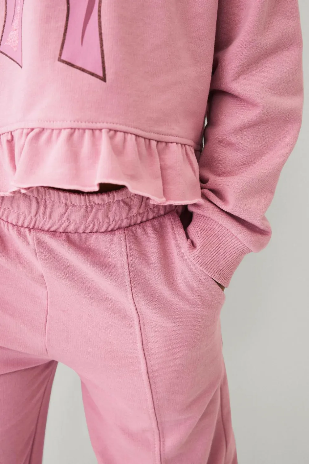 Ellos Bukser & Leggings>Collection Sweatpants med brede ben rosa