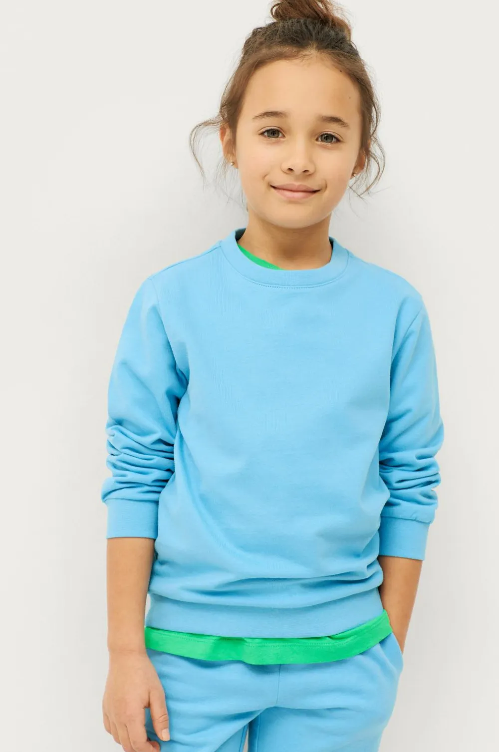 Ellos Basistøj>Collection Sweatshirt Crew Basic Blå