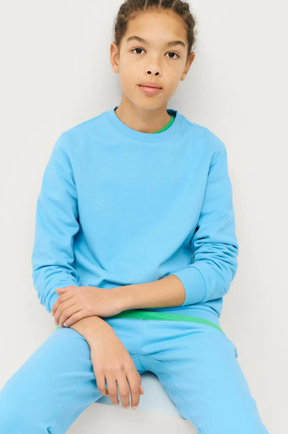 Ellos Basistøj>Collection Sweatshirt Crew Basic Blå