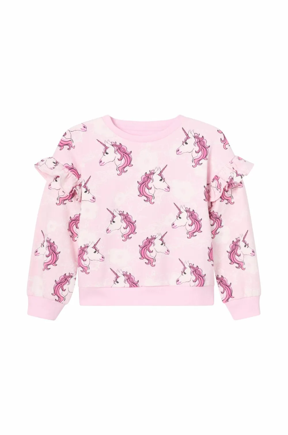 Ellos Sweatshirts & Hoodies>Collection Sweatshirt med flæser Rosa mønstret