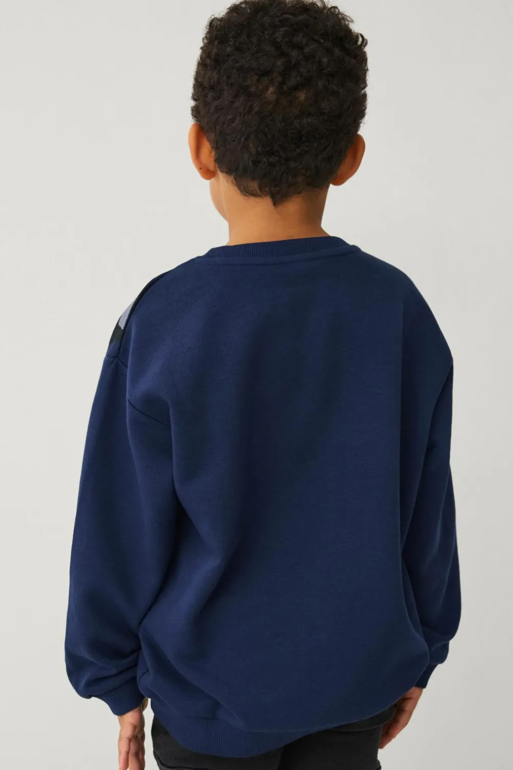 Ellos Sweatshirts & Hoodies>Collection Sweatshirt med dekorativt tryk Mørkeblå