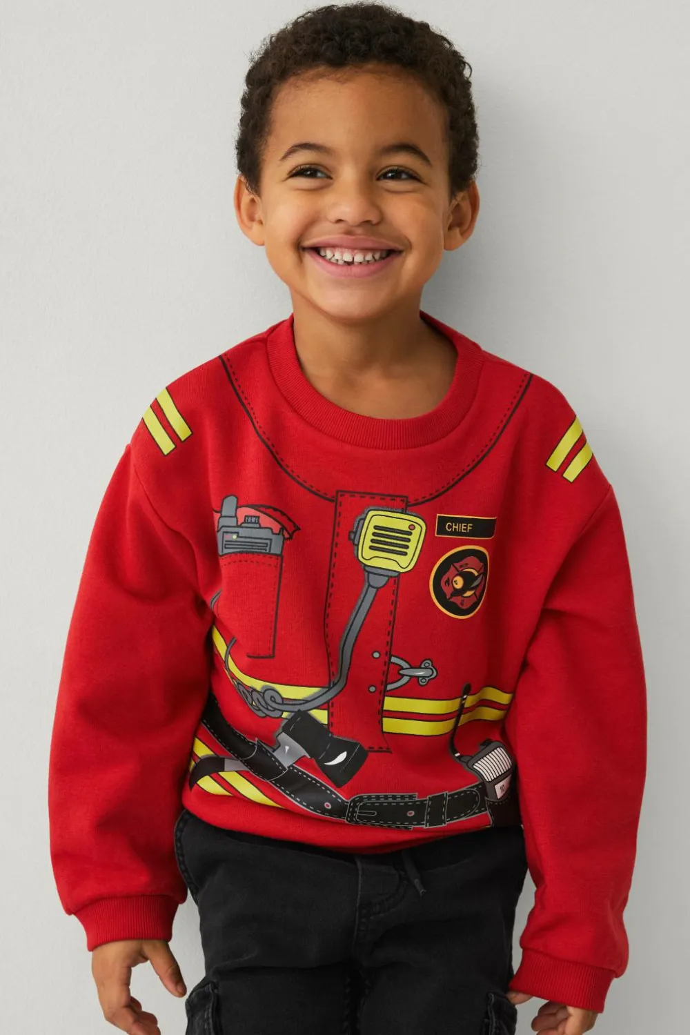 Ellos Collection Sweatshirt med dekorativt tryk Rød Outlet