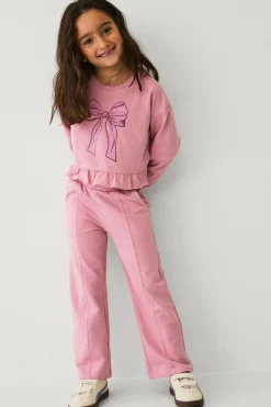 Ellos Collection Sweatshirt med volant rosa Discount